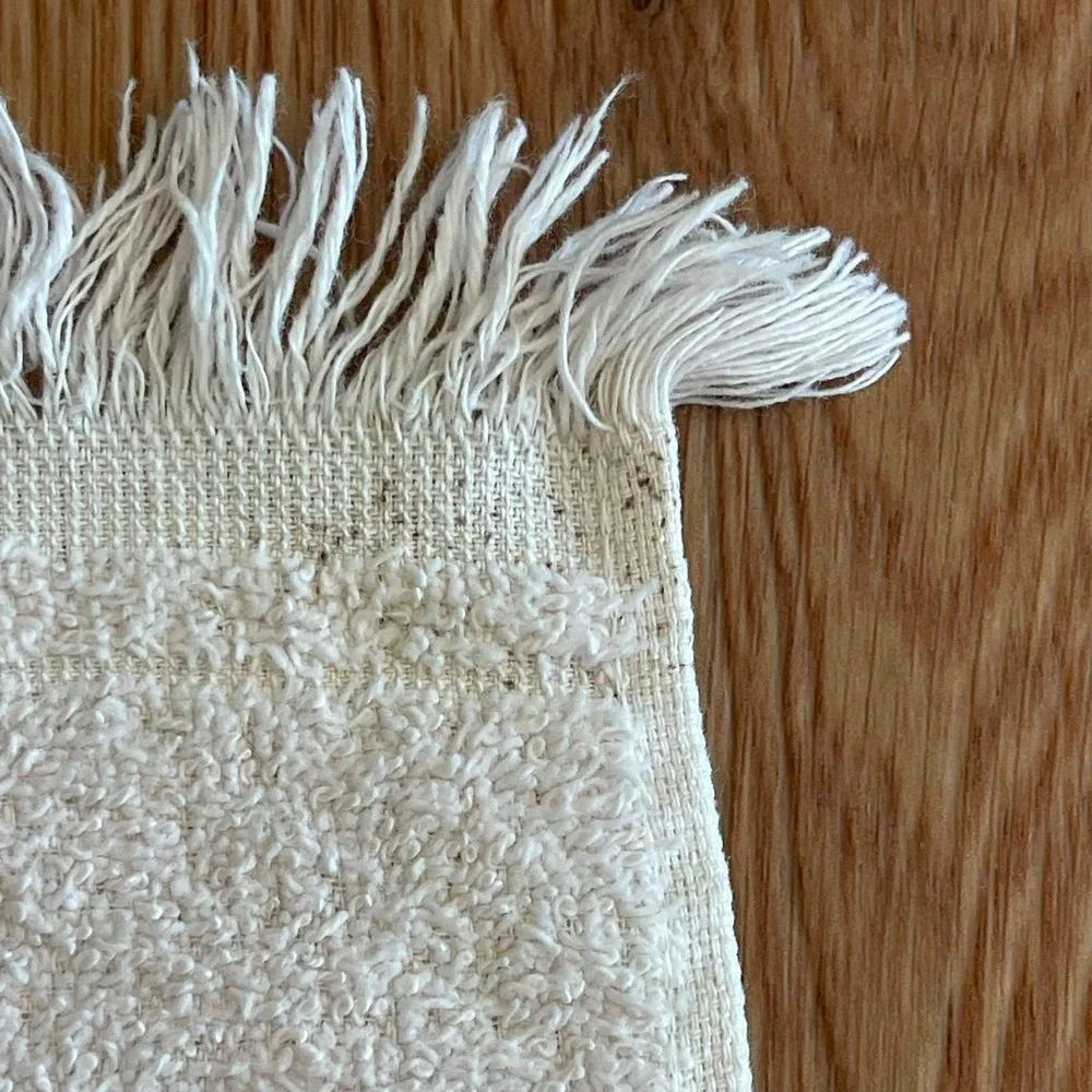 Vintage Cannon Kitchen Hand Towel Herbs Orange Brown Fringe